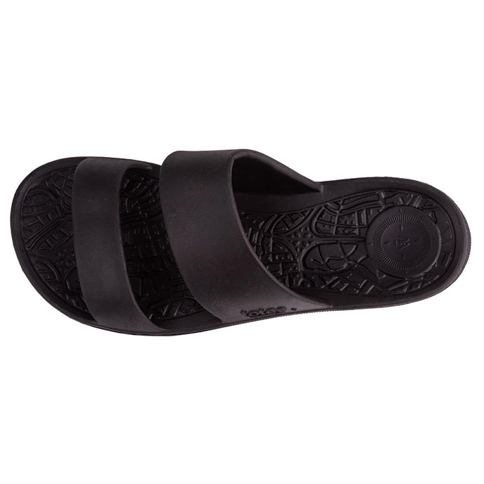 totes® SOLBOUNCE  Ladies Double Strap Slide Black Extra Image 3